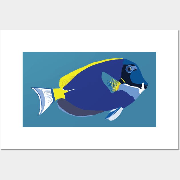 Blue Fish Wall Art by ElviaMontemayor